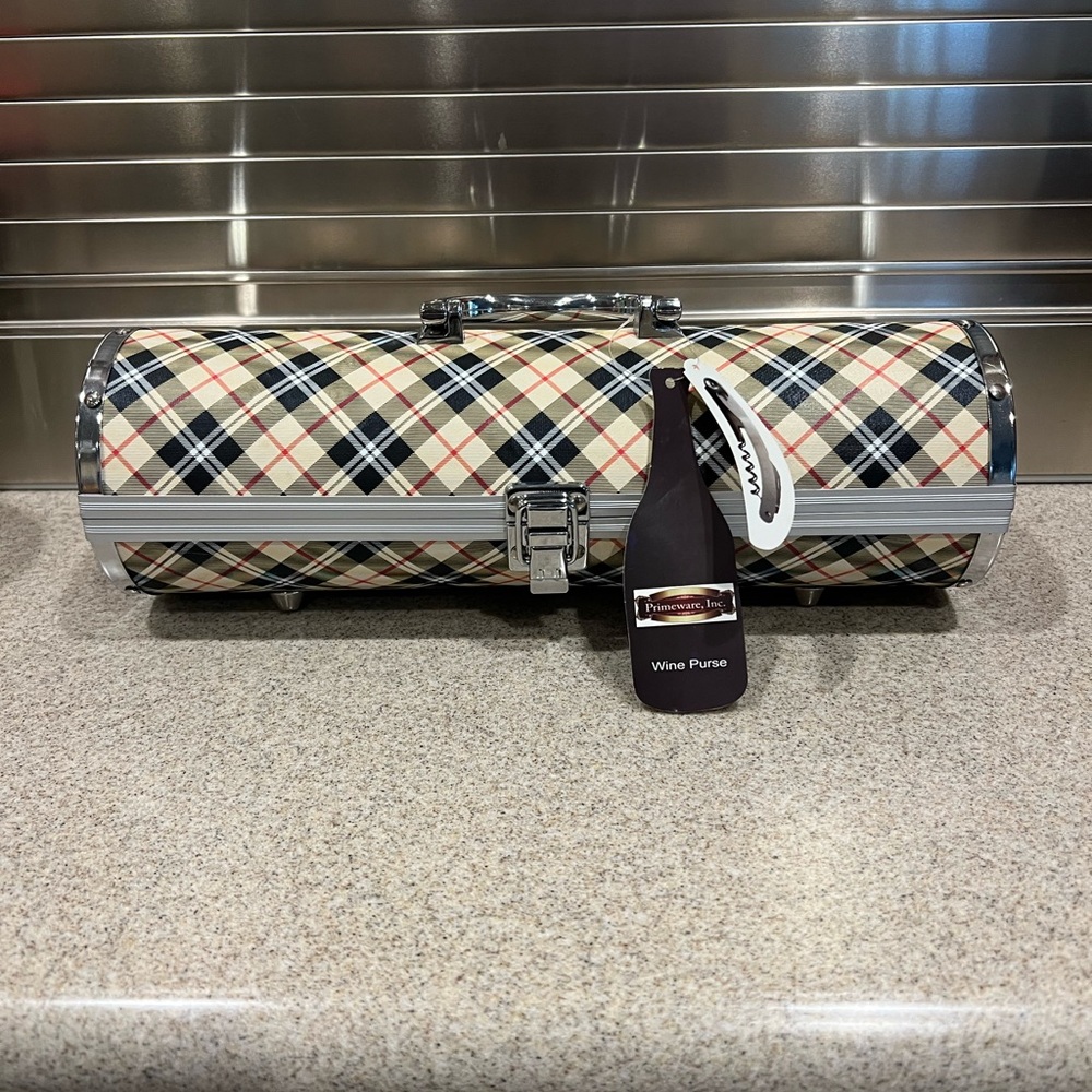 Plaid Wine Purse Carrier NWT
